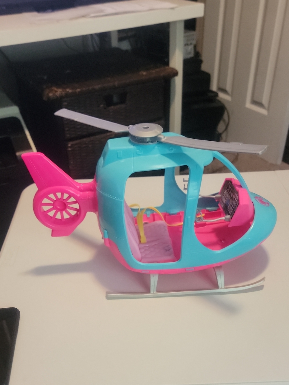Mattel Blue and Pink Toy Rescue Helicopter barbie